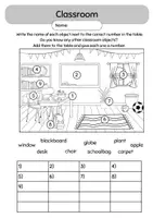 Vorschau - Arbeitsblätter - English Worksheet - Classroom - differenziert - Freebie - Seite 2