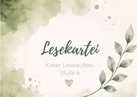 Vorschau - Stationenlernen - Lesekartei, Lesetexte, Kieler Leseaufbau Stufe 6 - Deckblatt