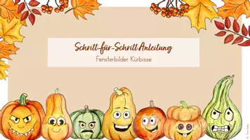 Vorschau - Arbeitsblätter - Fensterbilder Herbst - Kürbisse (lustig, gruselig) - Seite 1