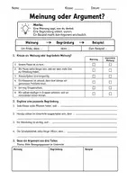 Vorschau - Arbeitsblätter - Argumentieren und Begründen mit Lösungen - Klasse 5/6 - Seite 1
