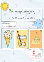 Vorschau - Arbeitsblätter - ZR 20 Addition/ Subtraktion Rechenspaziergang Sommer (Kl. 1/2) - Deckblatt