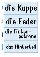 Vorschau - Präsentationen/Tafelbilder - Der Füller | Bild- und Wortkarten | Bestandteile Füller - Seite 3