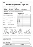 Vorschau - Arbeitsblätter - Simple present, present progressive, simple past - Arbeitsblätter und Tests mit Lösungen - Eglisch Klasse 5/6 - Seite 3