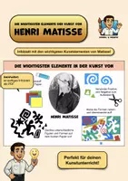 Vorschau - Arbeitsblätter - KUNST: Elemente der Kunst von Henri Matisse - Deckblatt