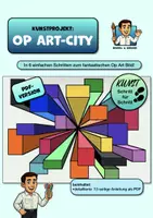 Vorschau - Stundenentwürfe - Op-Art City – Perspektive & Fluchtpunkt zeichnen | Kunst Schritt für Schritt | PDF - Deckblatt