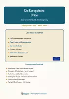 Vorschau - Arbeitsblätter - Die Europäische Union – Prüfungstraining Sozialkunde (Klasse 9) - Deckblatt