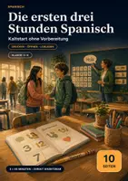 Vorschau - Unterrichtsreihen - Spanisch-Stundenpaket: Die ersten drei Stunden – Kaltstart ohne Vorbereitung (1. Lernjahr) - Deckblatt