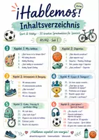 Vorschau - Arbeitsblätter - ¡Hablemos! Mehr Spanisch sprechen! Mega Bundle! – Spanisch sprechen A1/A2 | 8 komplette Pakete mit Speaking Games, Alltag, Schule, Reisen, Sommer, Essen & Sport | Wachsendes Paket - Seite 3