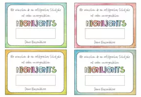 Vorschau - Mal- und Bastelvorlagen - Schulstart Geschenk - Highlights / Textmarker - Seite 3
