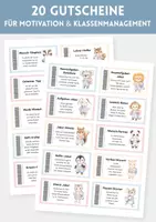 Vorschau - Fördermaterial/Inklusion - Belohnungssystem | Hausaufgabenfrei-Gutschein | Gutscheine für Kinder | Motivation & Classroom Management - Deckblatt