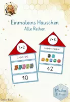 Vorschau - Stationenlernen - Einmaleins Häuser - alle Reihen. Von der wiederholten Addition zur Multiplikation - Deckblatt