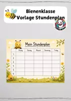 Vorschau - Anderer Materialtyp - Stundenplan Bienenklasse Vorlage - Deckblatt