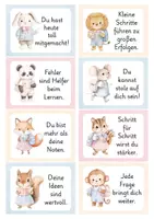 Vorschau - Fördermaterial/Inklusion - Mutmachkarten Grundschule – 16 positive Botschaften für Lernmotivation, Growth Mindset & positive Fehlerkultur - Seite 1