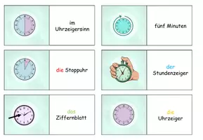 Vorschau - Spiele - DaZ - Domino plus Arbeitsblatt "Die Uhrzeit" DaZ - Seite 2