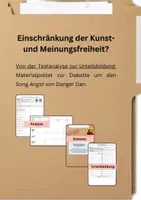 Vorschau - Unterrichtsreihen - Meinungsfreiheit in Gefahr? Der Fall Danger Dan von der Textanalyse bis zur Urteilsbildung (Materialpaket) - Deckblatt