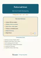 Vorschau - Arbeitsblätter - Redoxreaktionen – Prüfungstraining Chemie (Klasse 9) - Seite 1