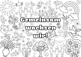 Vorschau - Arbeitsblätter - Gemeinschaftsbild gemeinsam wachsen - Deckblatt