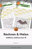 Vorschau - Arbeitsblätter - Addition bis 10 | Halloween Ausmalbild | Rechnen 1. Klasse - Deckblatt