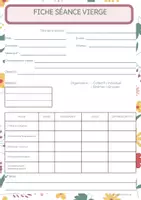 Aperçu - Outils du professeur - FICHE SEANCE VIERGE - Page de couverture