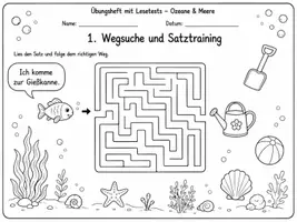 Vorschau - Stundenentwürfe - Ozeane & Meere – Lesetests, Sachtexte & Übungen | 9 Arbeitsblätter + Lösungen | 3. - 4. Klasse - Seite 1