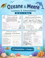 Vorschau - Stundenentwürfe - Ozeane & Meere – Lesetests, Sachtexte & Übungen | 9 Arbeitsblätter + Lösungen | 3. - 4. Klasse - Deckblatt