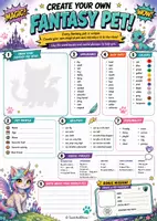 Vorschau - Arbeitsblätter - Create your own Fantasy Pet - Deckblatt