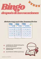 Vorschau - Spiele - BINGO nach den Ferien | Pretérito perfecto | Spanisch - Deckblatt