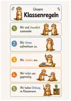 Vorschau - Poster - Klassenregeln Otter-Klasse | 3 Poster & 10 Regelkarten - Seite 2