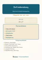 Vorschau - Arbeitsblätter - Die Kreisberechnung – Prüfungstraining Mathematik (Klasse 8) - Seite 1