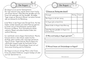 Vorschau - Arbeitsblätter - Lesetext des Monats - August - Seite 2