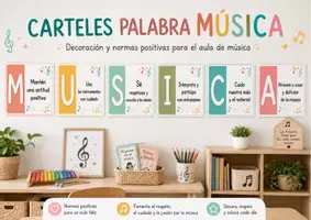 Vista previa - Decoración del aula - POSTER AULA DE MÚSICA - NORMAS - Portada