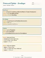 Vorschau - Arbeitsblätter - Prisma und Zylinder – Prüfungstraining Mathematik (Klasse 9) - Seite 3