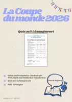 Vorschau - Arbeitsblätter - WM 2026 | Coupe du monde 2026 | Quiz | Französisch - Deckblatt