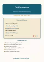 Vorschau - Arbeitsblätter - Der Elektromotor – Prüfungstraining Physik (Klasse 9) - Seite 1
