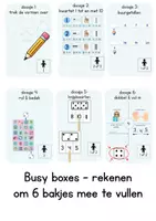 Voorbeeld - Busy boxes - 6 rekenactiviteiten - Voorblad