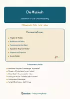 Vorschau - Arbeitsblätter - Die Muskeln – Prüfungstraining Biologie (Klasse 8) - Deckblatt