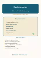 Vorschau - Arbeitsblätter - Das Immunsystem – Prüfungstraining Biologie (Klasse 9) - Deckblatt