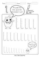 Vorschau - Arbeitsblätter - Buchstaben nachspuren – Ll | Vorschule & 1. Klasse - Seite 2