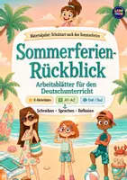 Vorschau - Arbeitsblätter - Sommerferien-Rückblick – 6 Arbeitsblätter zum Schulstart | DaF/DaZ A1–A2 - Deckblatt