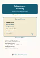 Vorschau - Arbeitsblätter - Die Bevölkerungsentwicklung – Prüfungstraining Erdkunde (Klasse 9) - Deckblatt