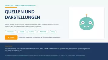 Vorschau - Stundenentwürfe - Geschichte Klasse 5 Quellen und Darstellungen UV - Deckblatt