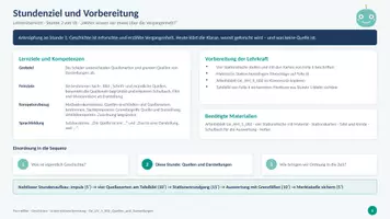 Vorschau - Stundenentwürfe - Geschichte Klasse 5 Quellen und Darstellungen UV - Seite 1