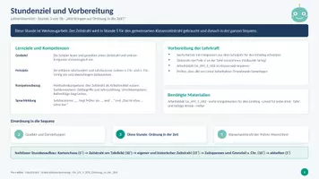 Vorschau - Stundenentwürfe - Geschichte Klasse 5 Ordnung in der Zeit UV - Seite 1