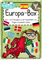 Vorschau - Arbeitsblätter - Europa-Box: Lern- und Trainingsbox zu den Hauptstädten und Flaggen europäischer Länder - Deckblatt