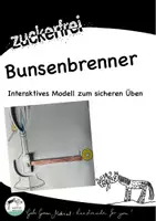 Vorschau - Mal- und Bastelvorlagen - Bunsenbrenner Modell Brennerführerschein interaktiv - Deckblatt