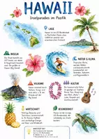 Vorschau - Arbeitsblätter - Lernposter + Arbeitsblätter zum Thema "Hawaii" + Lösung & MP3 + Mindmap + Infografik - Deckblatt