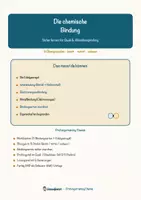 Vorschau - Arbeitsblätter - Die chemische Bindung – Prüfungstraining Chemie (Klasse 9) - Seite 1