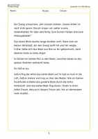Vorschau - Arbeitsblätter - Leseverstehen 4. Klasse – Das kleine Blatt | 3-fach differenziert | Text + Leseförderung - Seite 3