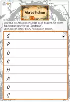 Vorschau - Arbeitsblätter - Materialpaket Halloween Deutsch | Klasse 2–3 | Nomen, zusammengesetzte Wörter & Akrostichon | Kreatives Schreiben - Seite 2