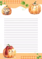 Vorschau - Anderer Materialtyp - Briefpapier Herbst | Niedliche Kürbisse | Klasse 2–4 - Seite 2